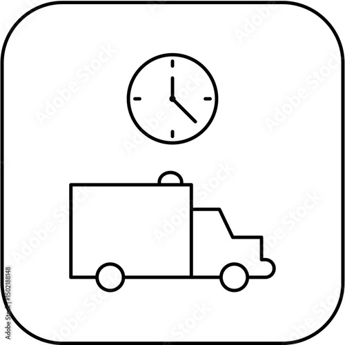 
ambulance time icon design