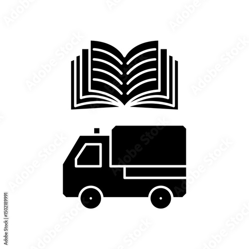 car ambulance manual book icon design