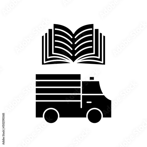 car ambulance manual book icon design