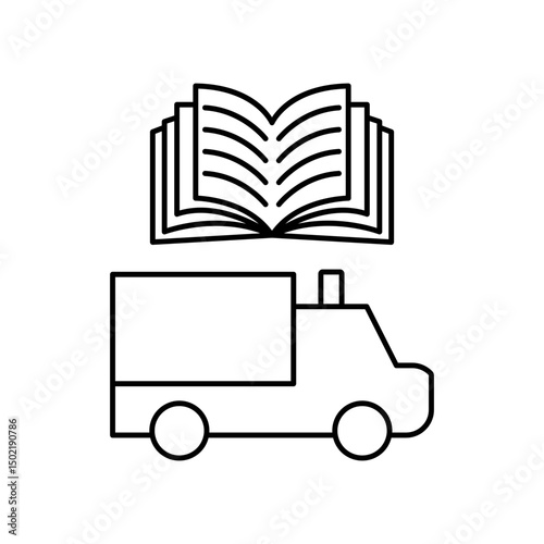 car ambulance manual book icon design