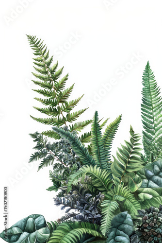 illustration types foliage detailed ferns general
