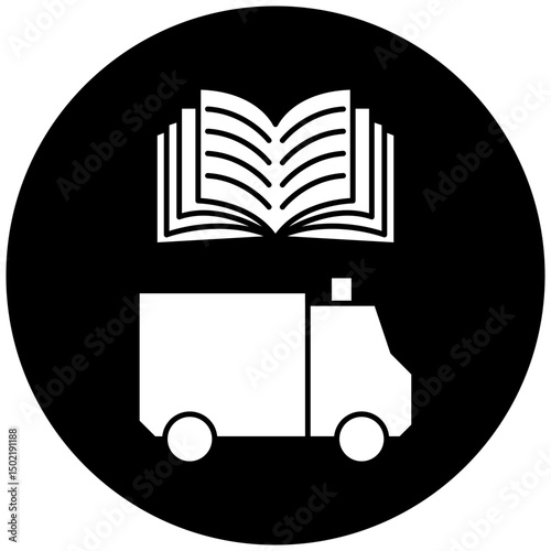 car ambulance manual book icon design