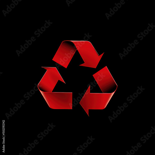symbol background stylized recycling red black