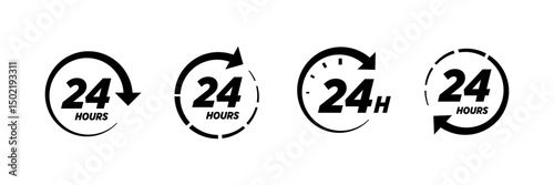 Collection of 24-Hour Time Symbols