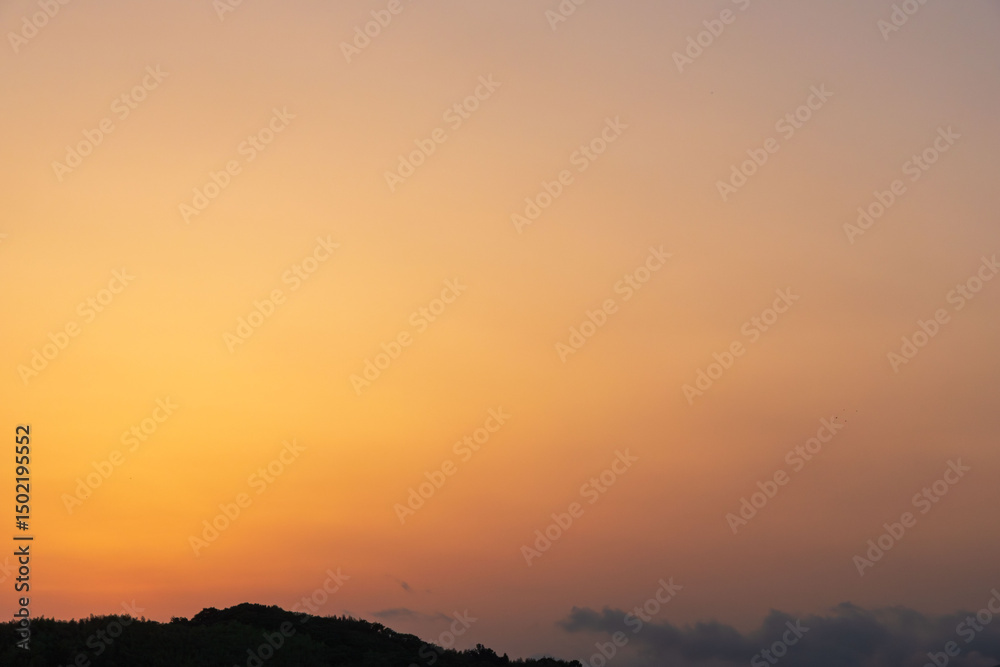 Fototapeta premium 5月の夕空 美しいグラーデーションの空04