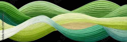 A simple green wavy line vector design, perfect for modern, minimal backgrounds, abstract art, and creative graphic projects.