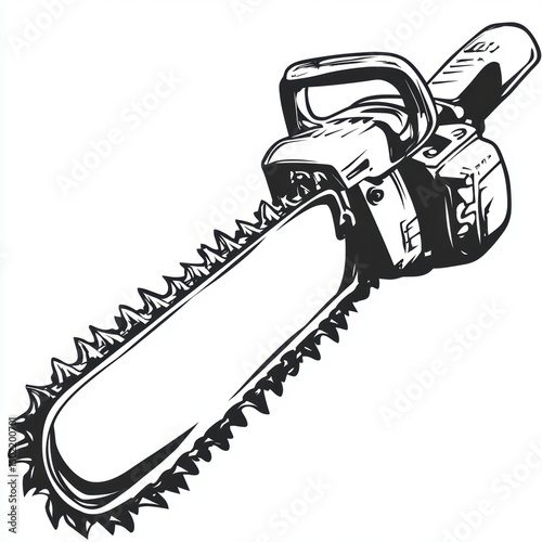 illustration view blade chainsaw depicted profile
