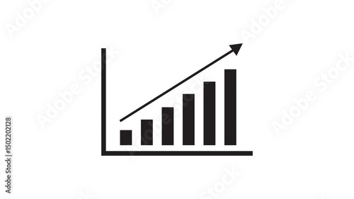 Abstract business graph on white background 4k motion animated
