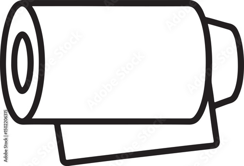 vector-of-a-paper-towel-roll-with-label--cylindric_traced