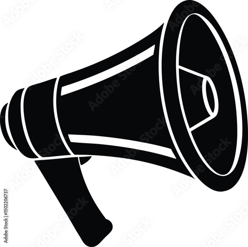 Megaphone silhouette vector illustration.