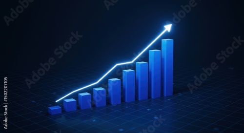 Business graph showing upward trend