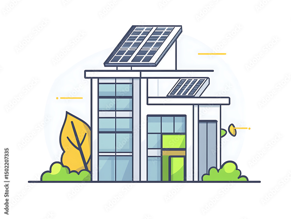 Obraz premium house with solar panels