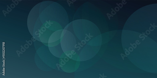 Cool blue green background created in camera with a macro lens with overlapping bokeh circular shapes soft edges light and dark areas with room for copy and text