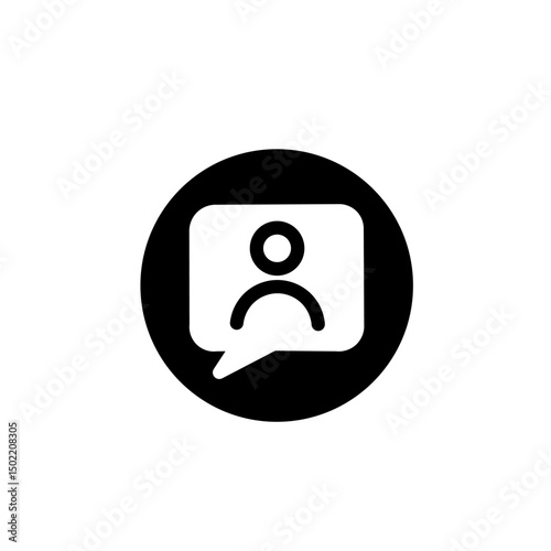 Vector sharing contact, speech bubble with people icon. contact icon in flat style. Perfect for app and web interfaces, infographics, presentations, marketing, etc.
