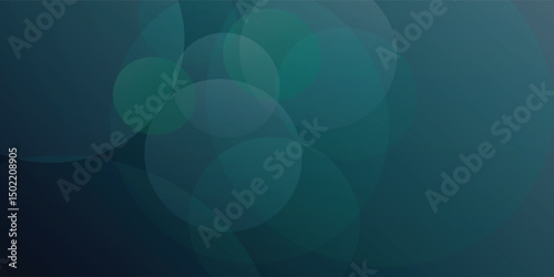 Cool blue green background created in camera with a macro lens with overlapping bokeh circular shapes soft edges light and dark areas with room for copy and text