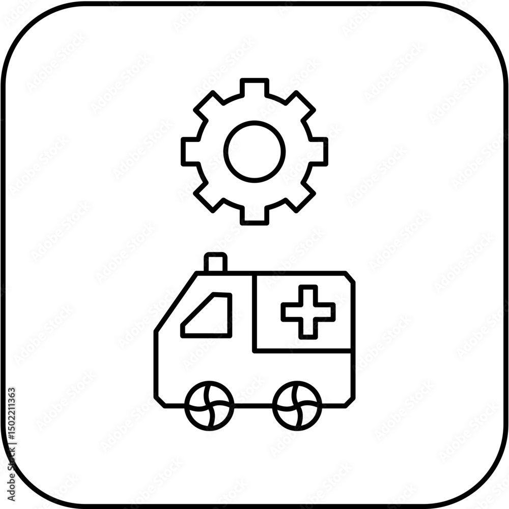 Obraz premium ambulance settings icon design