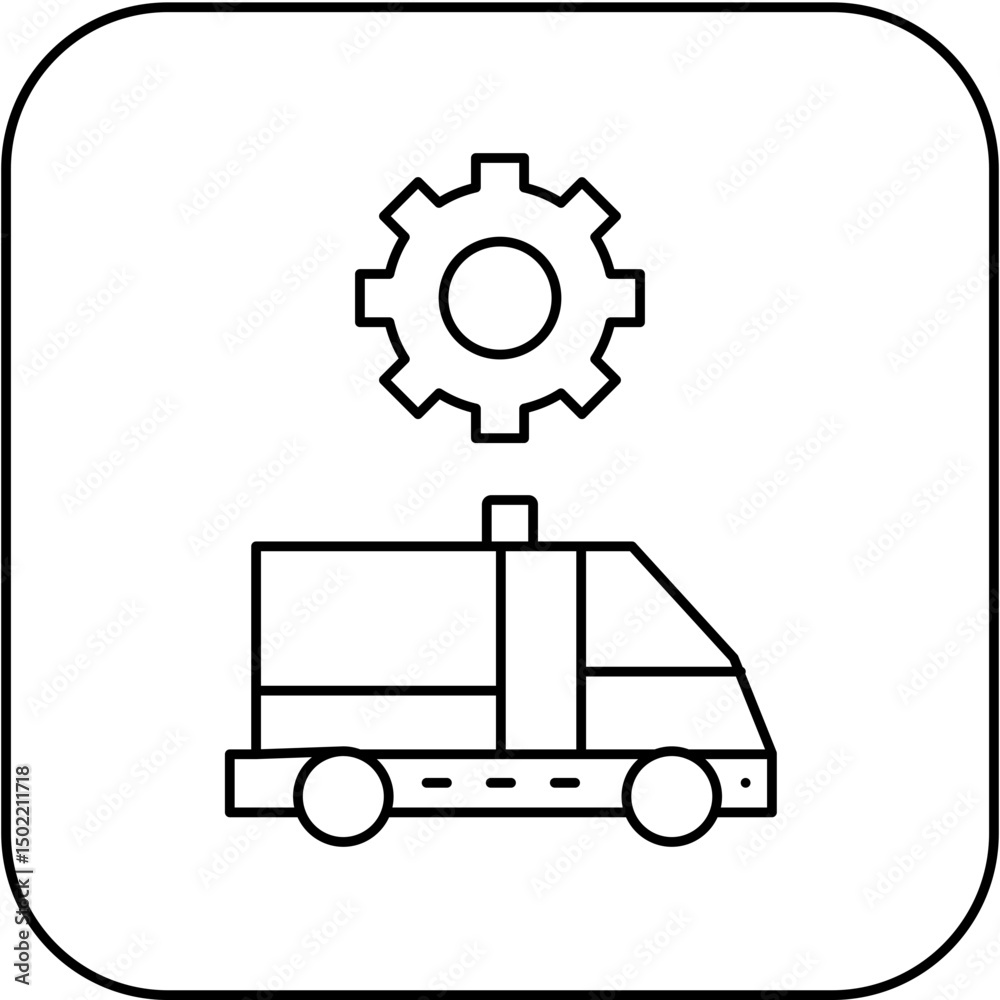 Fototapeta premium ambulance settings icon design