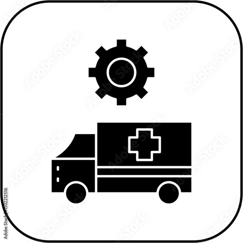 
ambulance settings icon design