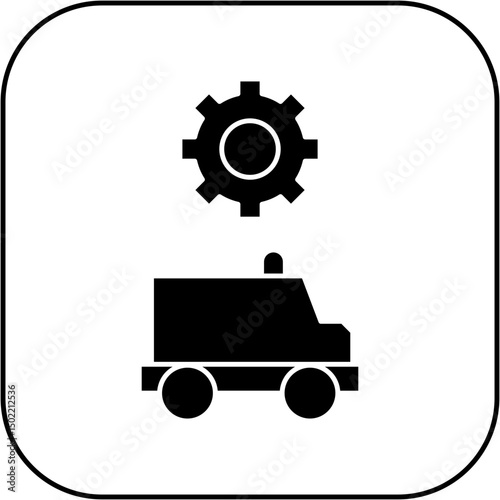 
ambulance settings icon design