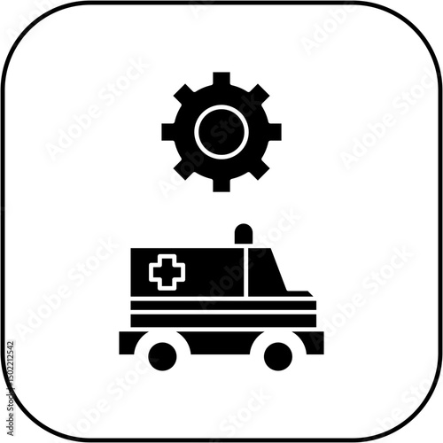 
ambulance settings icon design
