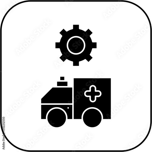 
ambulance settings icon design