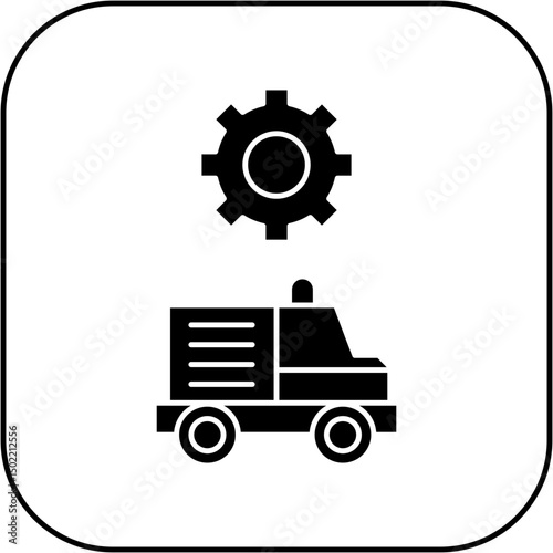
ambulance settings icon design