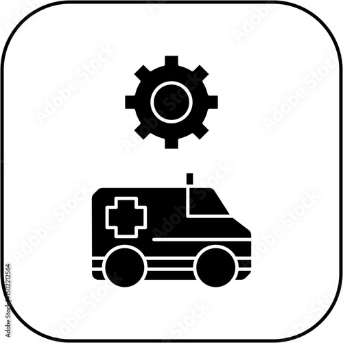 
ambulance settings icon design