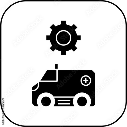 
ambulance settings icon design
