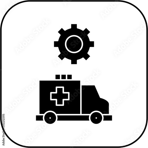 
ambulance settings icon design