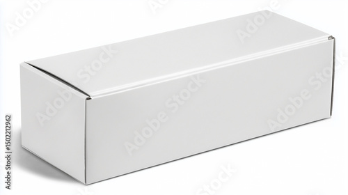 Plain white mockup chocolate packaging cardboard box closed