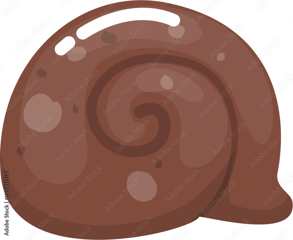 Fototapeta premium Brown snail sheep cartoon