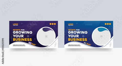 Business YouTube thumbnail banner templates