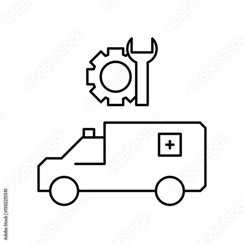 ambulance repair icon design