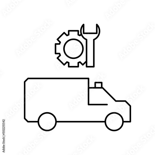 ambulance repair icon design