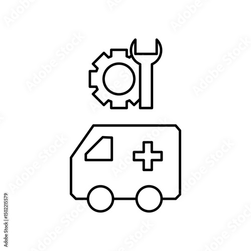 ambulance repair icon design