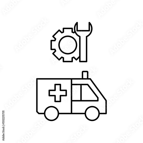 ambulance repair icon design