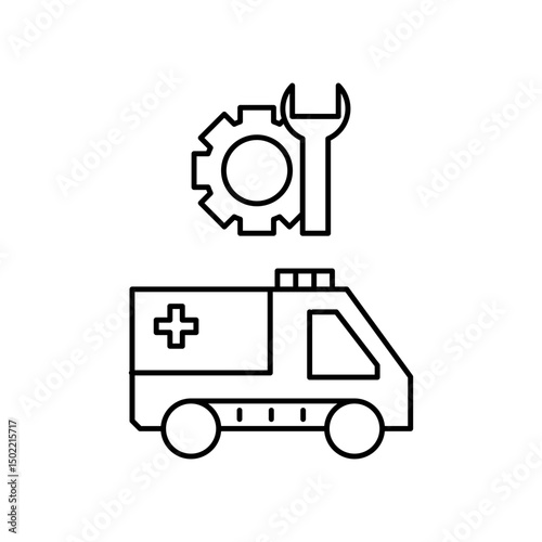 ambulance repair icon design