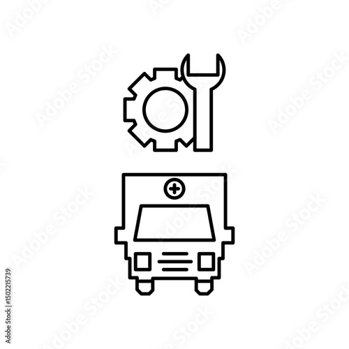 ambulance repair icon design