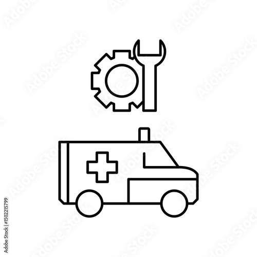 ambulance repair icon design