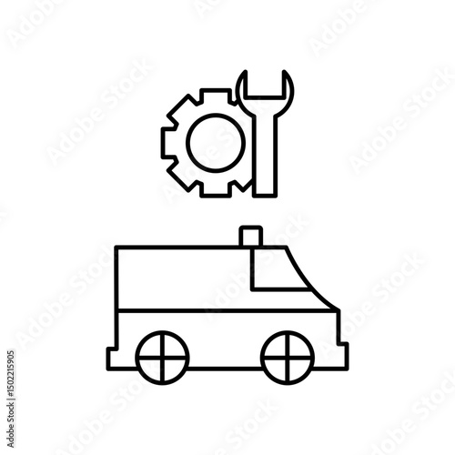 ambulance repair icon design