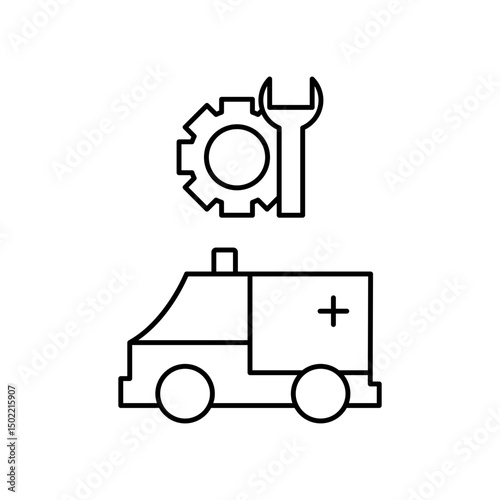 ambulance repair icon design
