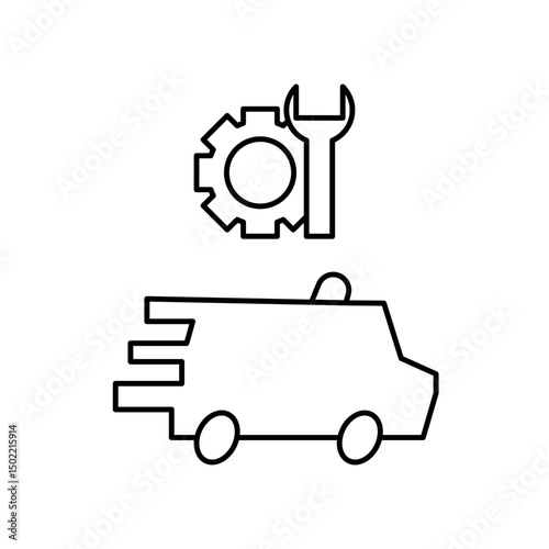 ambulance repair icon design
