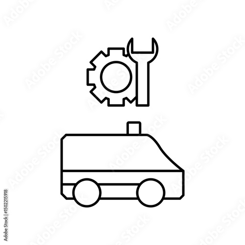 ambulance repair icon design