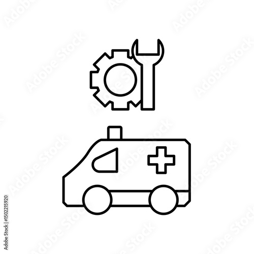 ambulance repair icon design