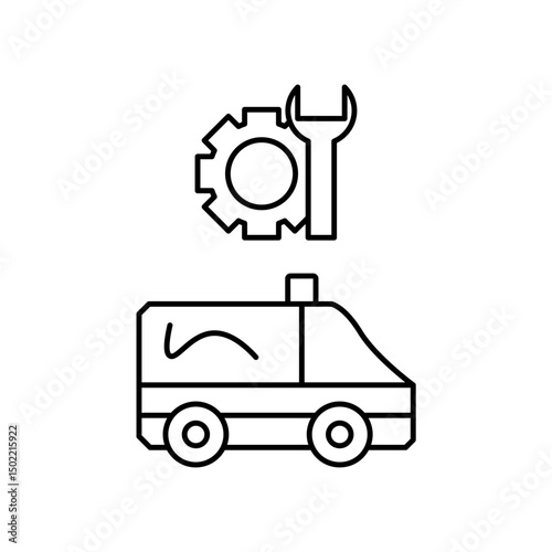 ambulance repair icon design