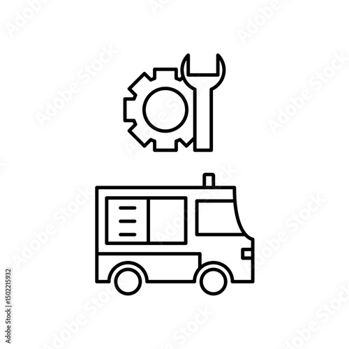 ambulance repair icon design