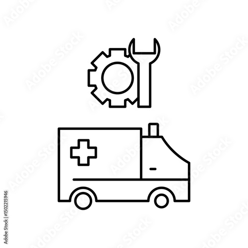 ambulance repair icon design