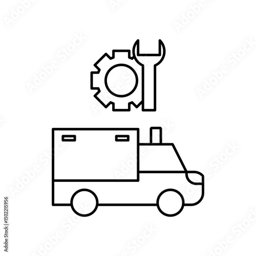 ambulance repair icon design