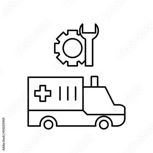 ambulance repair icon design