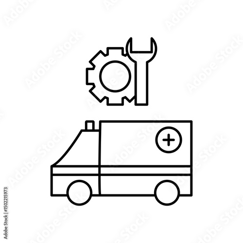 ambulance repair icon design